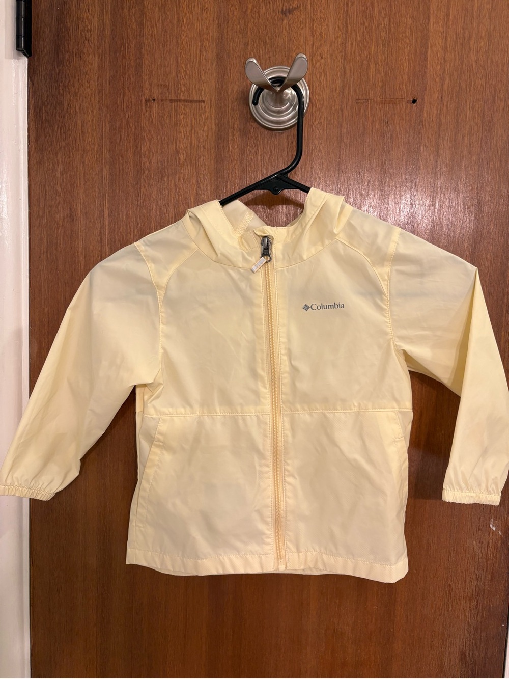 Columbia Yellow Hooded Rain Jacket